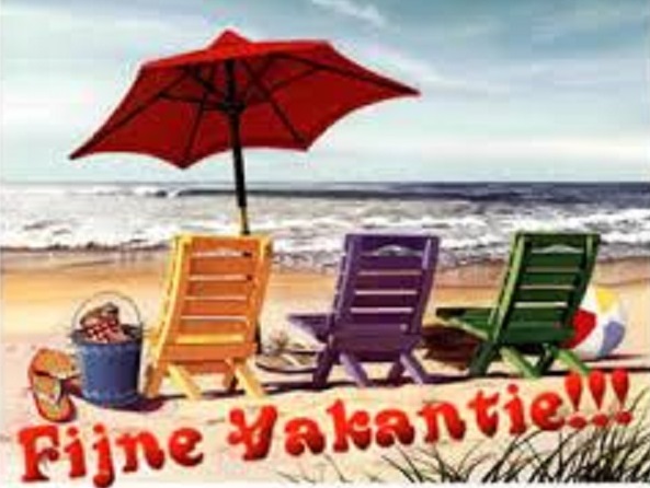met vakantie
